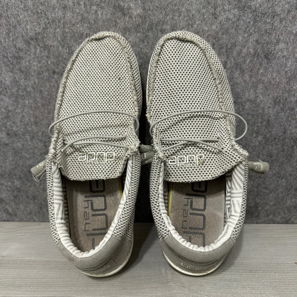 Hey Dude Wally Sox Mens Size 9 Gray Slip On Loafers Lightweight Comfort Casual‎